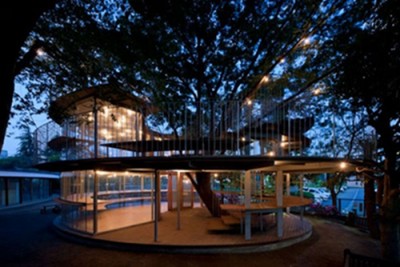 有趣的玻璃树屋幼儿园，室内与室外完美融合--阿里百秀